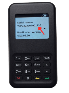 WisePad 3 Card Reader - serial number